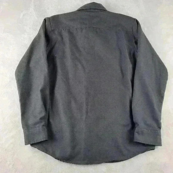 Dixxon DFC Youth Division Flannel Shirt Youth XL Gray Black Plaid Button Up - Picture 2 of 7